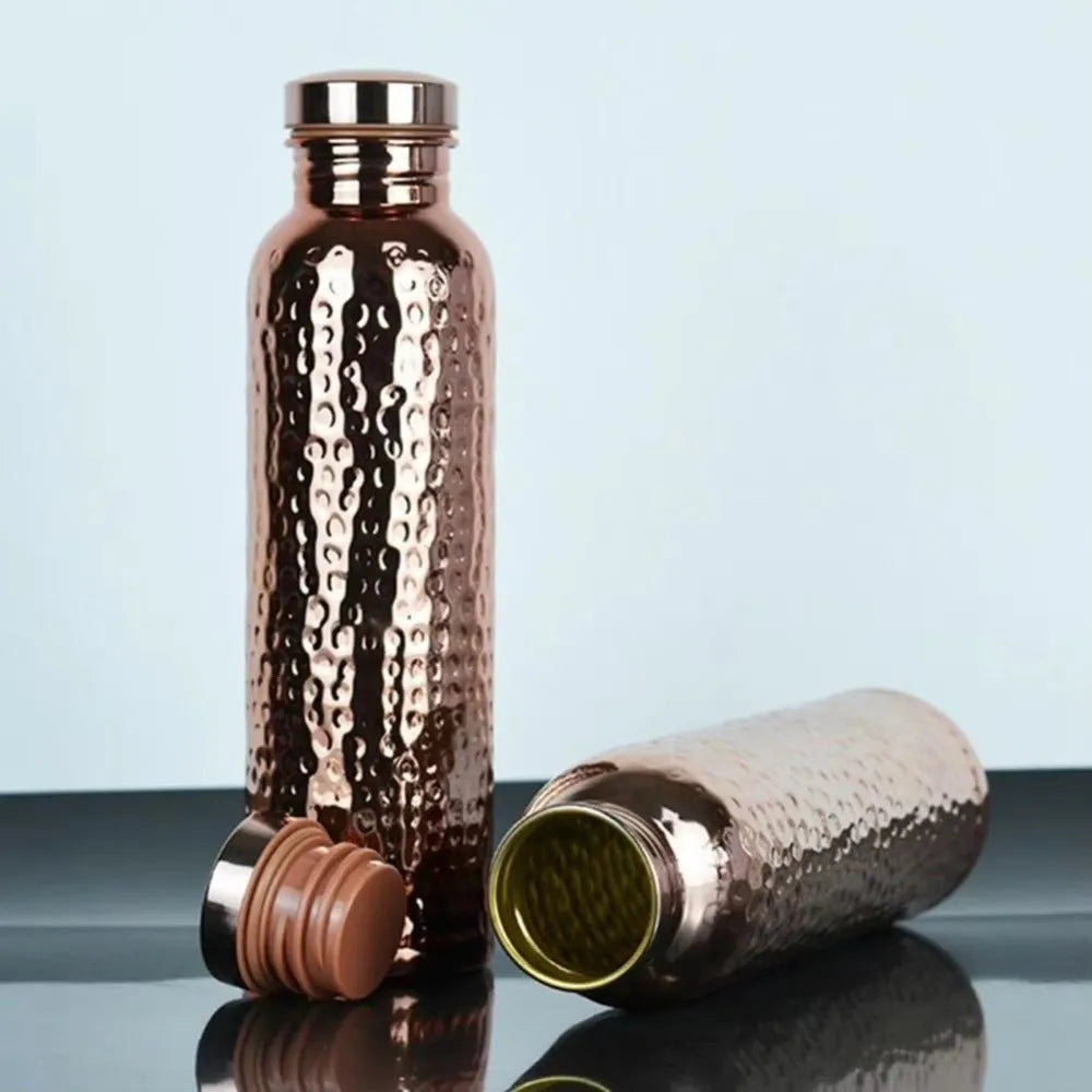 Pure Copper Water Bottle – Handcrafted  (800ml)