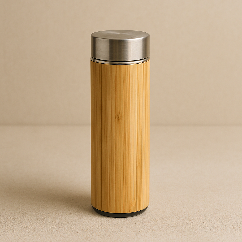 Eco-Friendly Bamboo Water Bottle – Stainless Steel Inner, 500ml