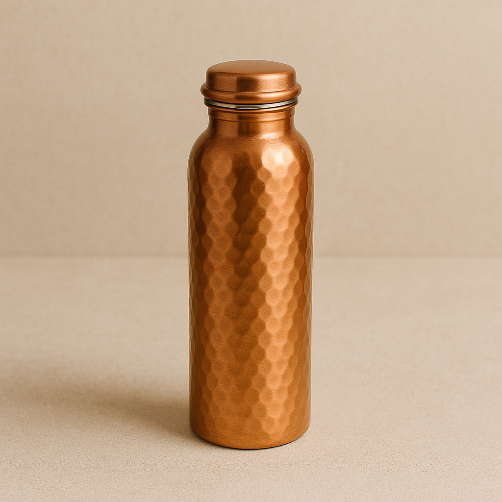 Pure Copper Water Bottle – Handcrafted  (800ml)